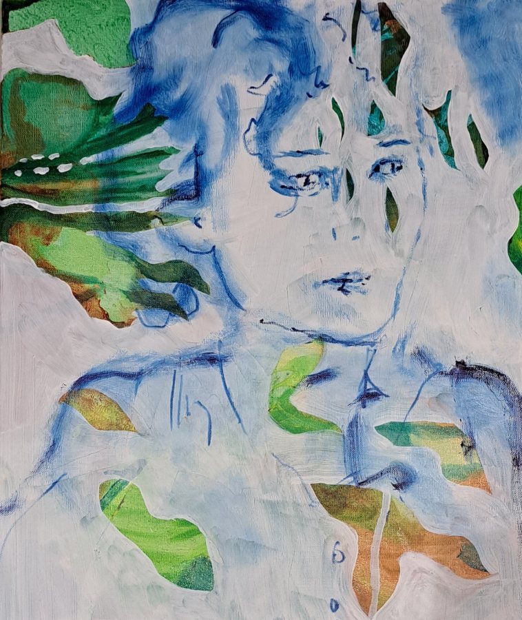 LADY BLUE - oil on canvas